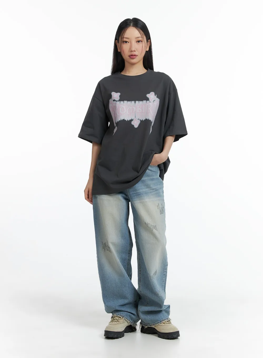 Oversized Lettering Tee CM418