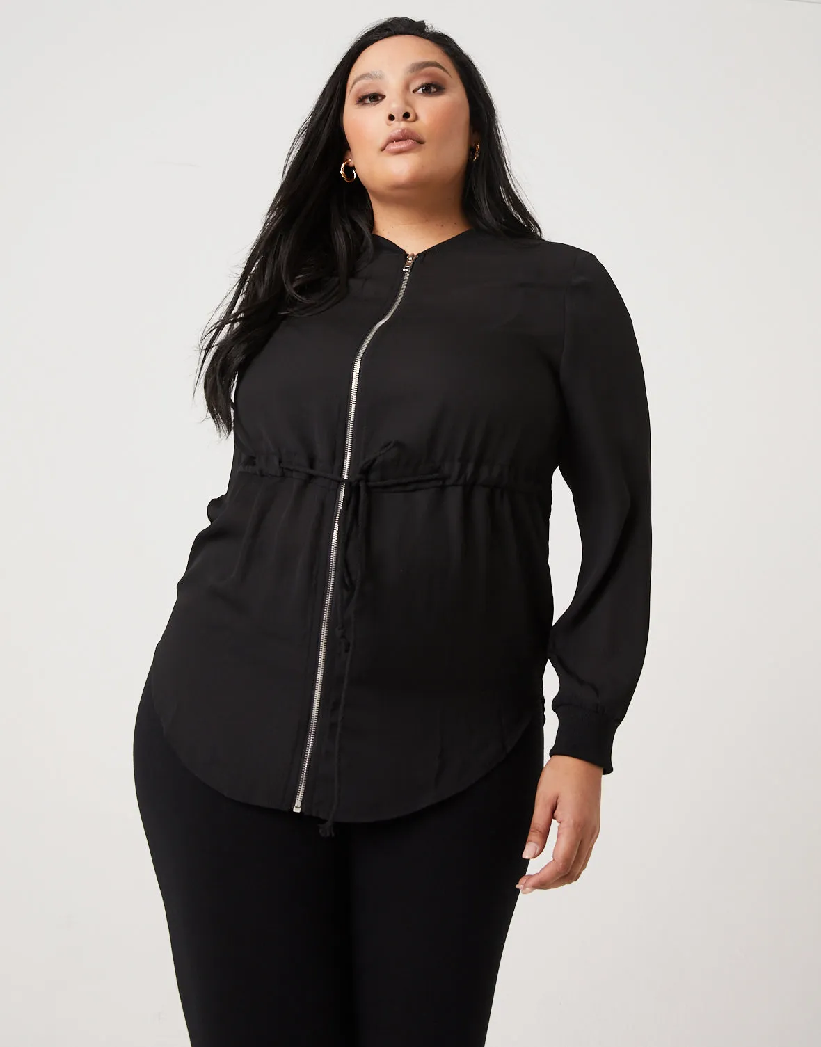 Plus Size Sheer Statement Jacket