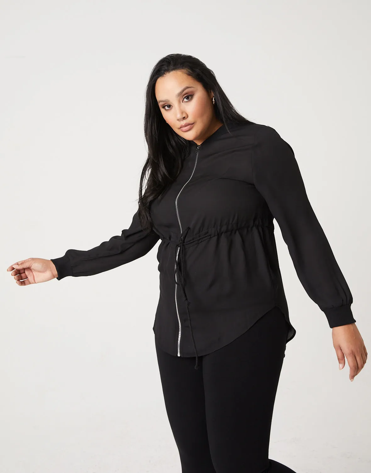 Plus Size Sheer Statement Jacket