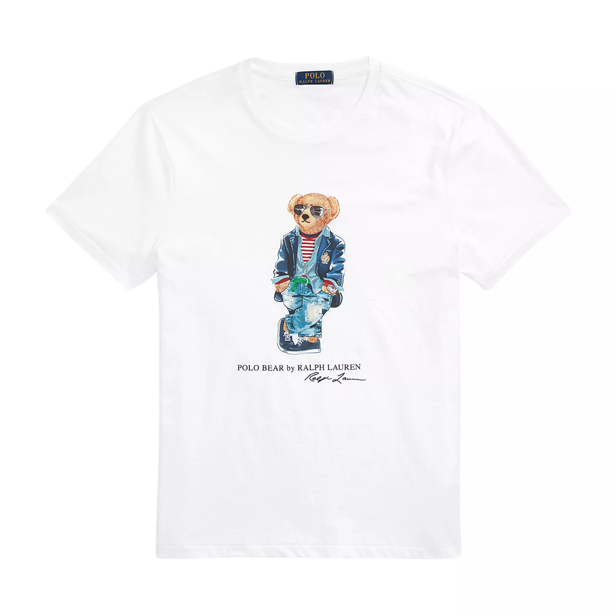 Polo Ralph Lauren Custom Slim Fit Polo Bear Jersey T-Shirt (White)