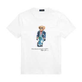 Polo Ralph Lauren Custom Slim Fit Polo Bear Jersey T-Shirt (White)