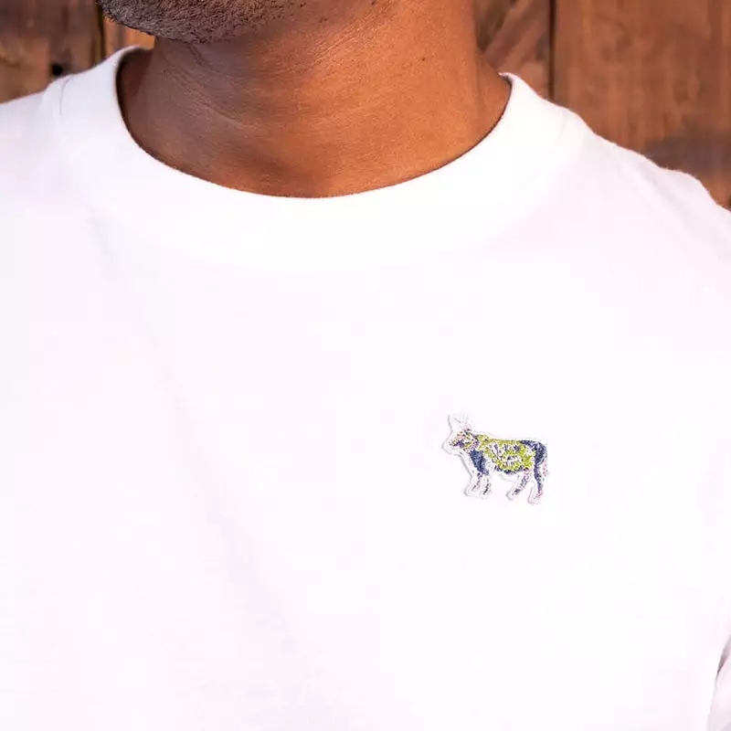 Pop-Art Nguni Badge Crew Tee Pelican