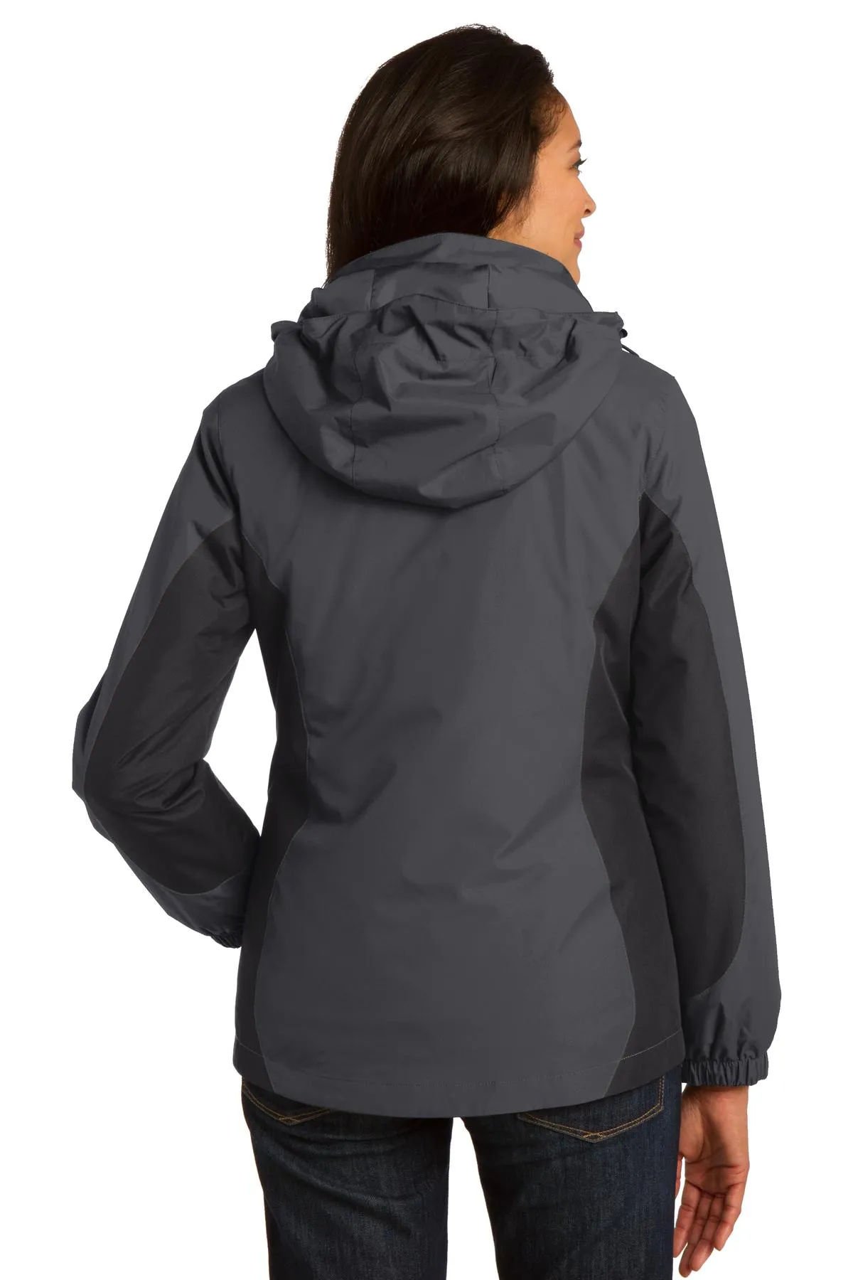 Port Authority Ladies Colorblock 3-in-1 Jacket L321 Magnet Grey/ Black/ Very Berry