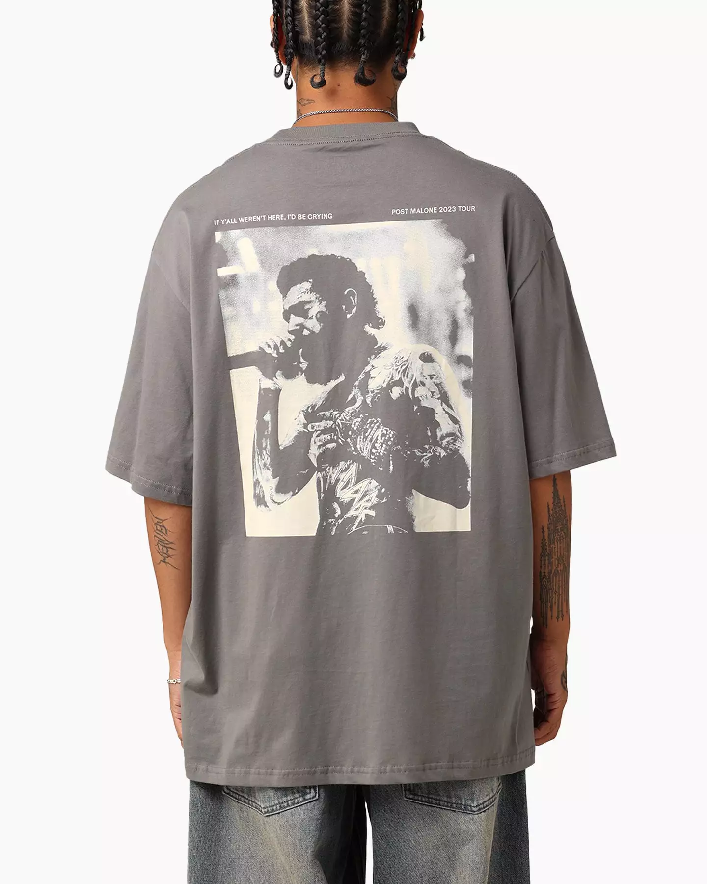 Post Malone Austin 2023 Tour  T-Shirt Dove Grey