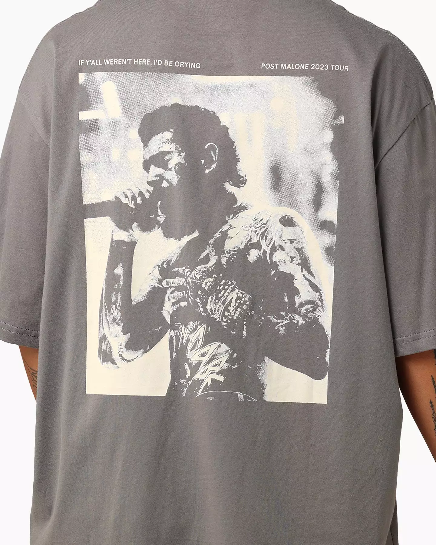 Post Malone Austin 2023 Tour  T-Shirt Dove Grey