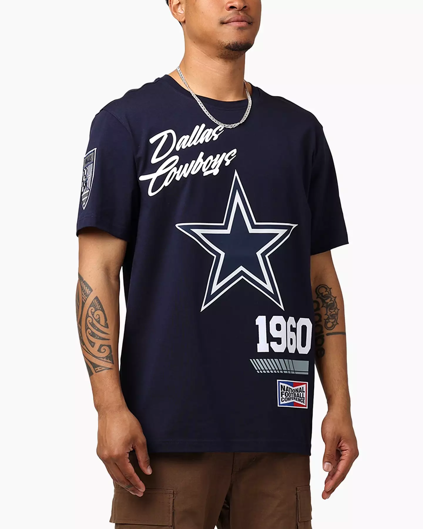 Pro Standard Dallas Cowboys Fast Lane SJ T-Shirt Midnight Navy