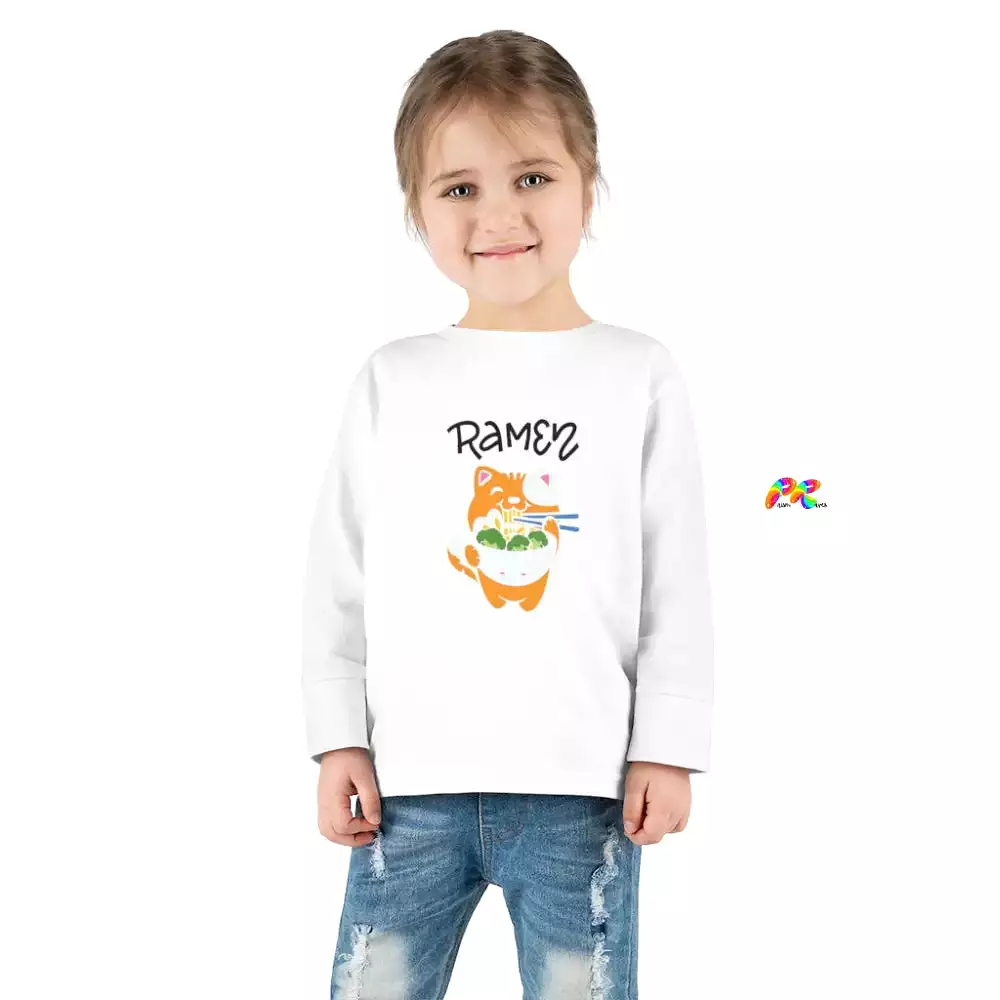 Ramen Cat Toddler Long Sleeve T-Shirt