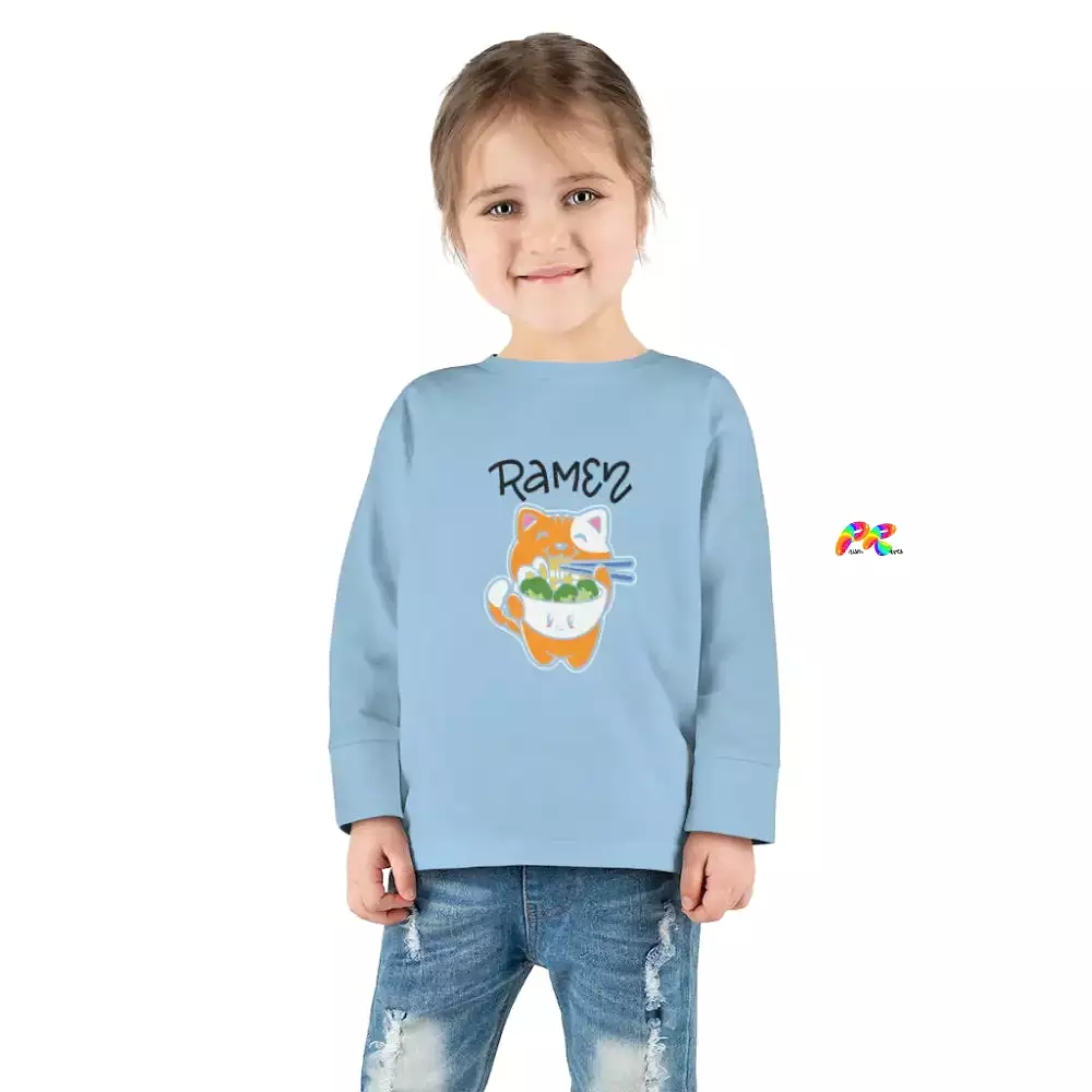 Ramen Cat Toddler Long Sleeve T-Shirt