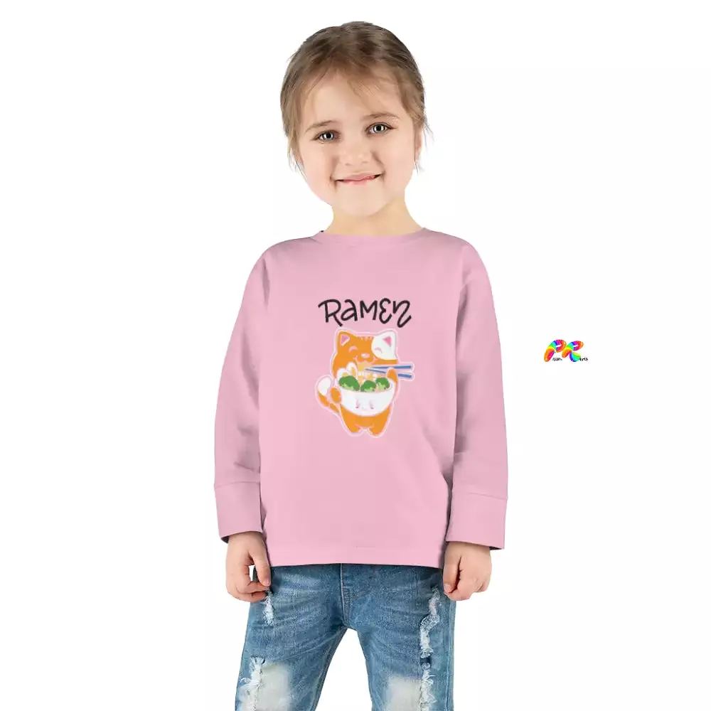 Ramen Cat Toddler Long Sleeve T-Shirt