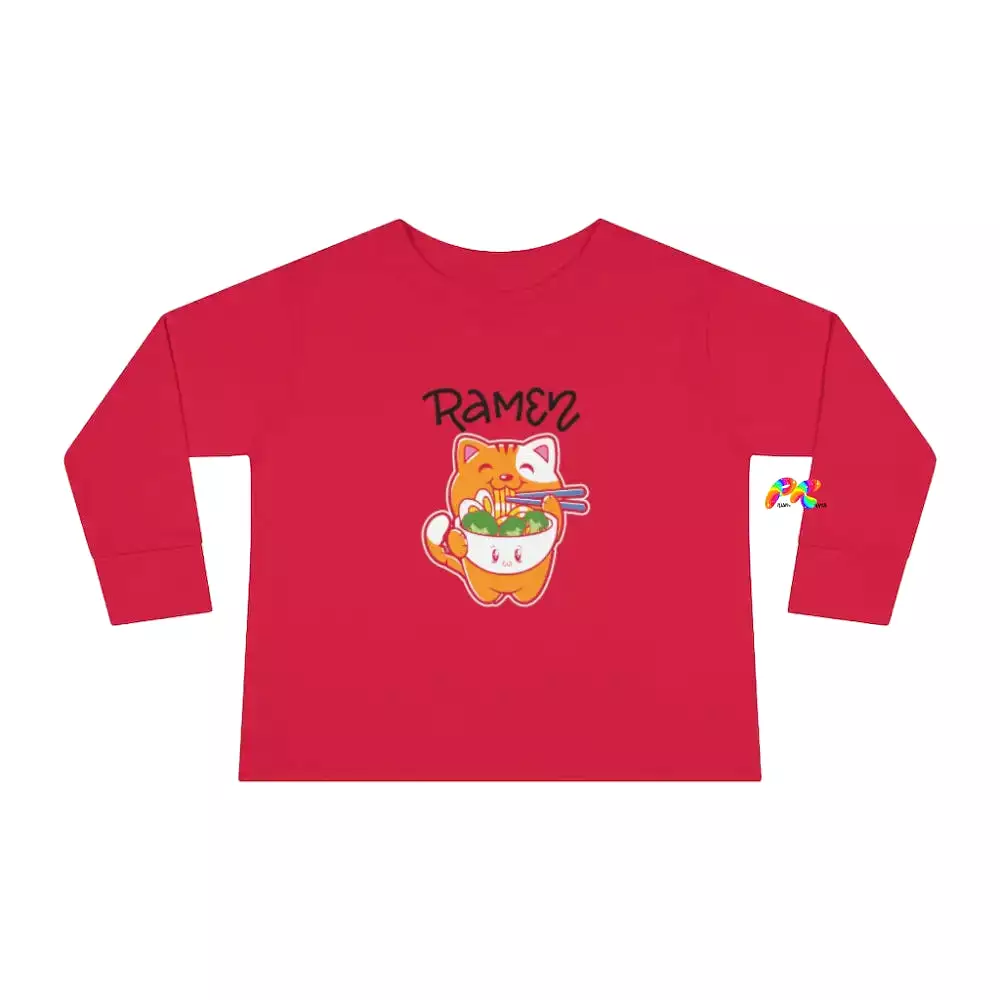 Ramen Cat Toddler Long Sleeve T-Shirt