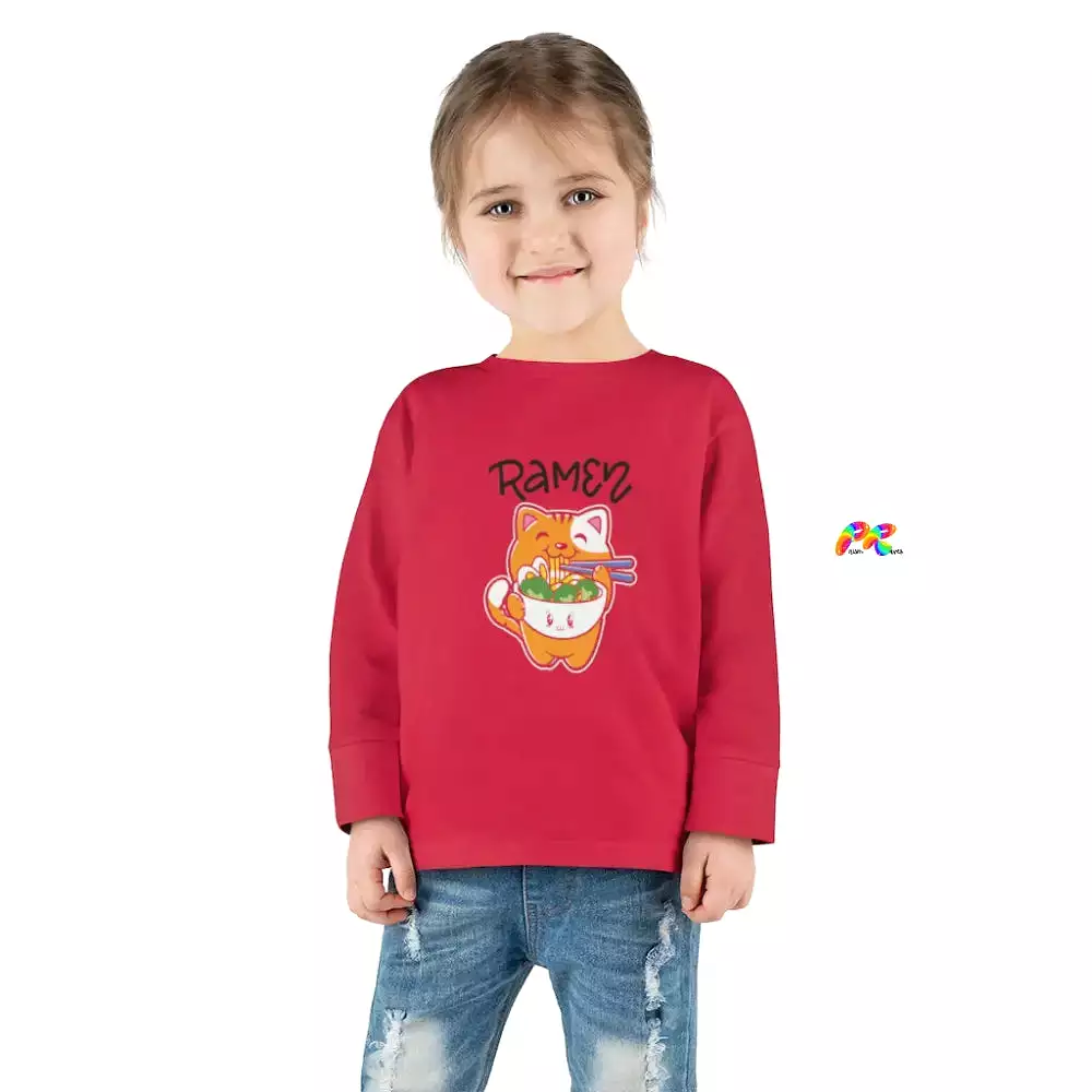 Ramen Cat Toddler Long Sleeve T-Shirt