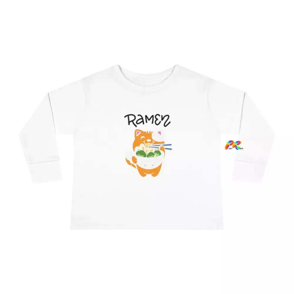 Ramen Cat Toddler Long Sleeve T-Shirt