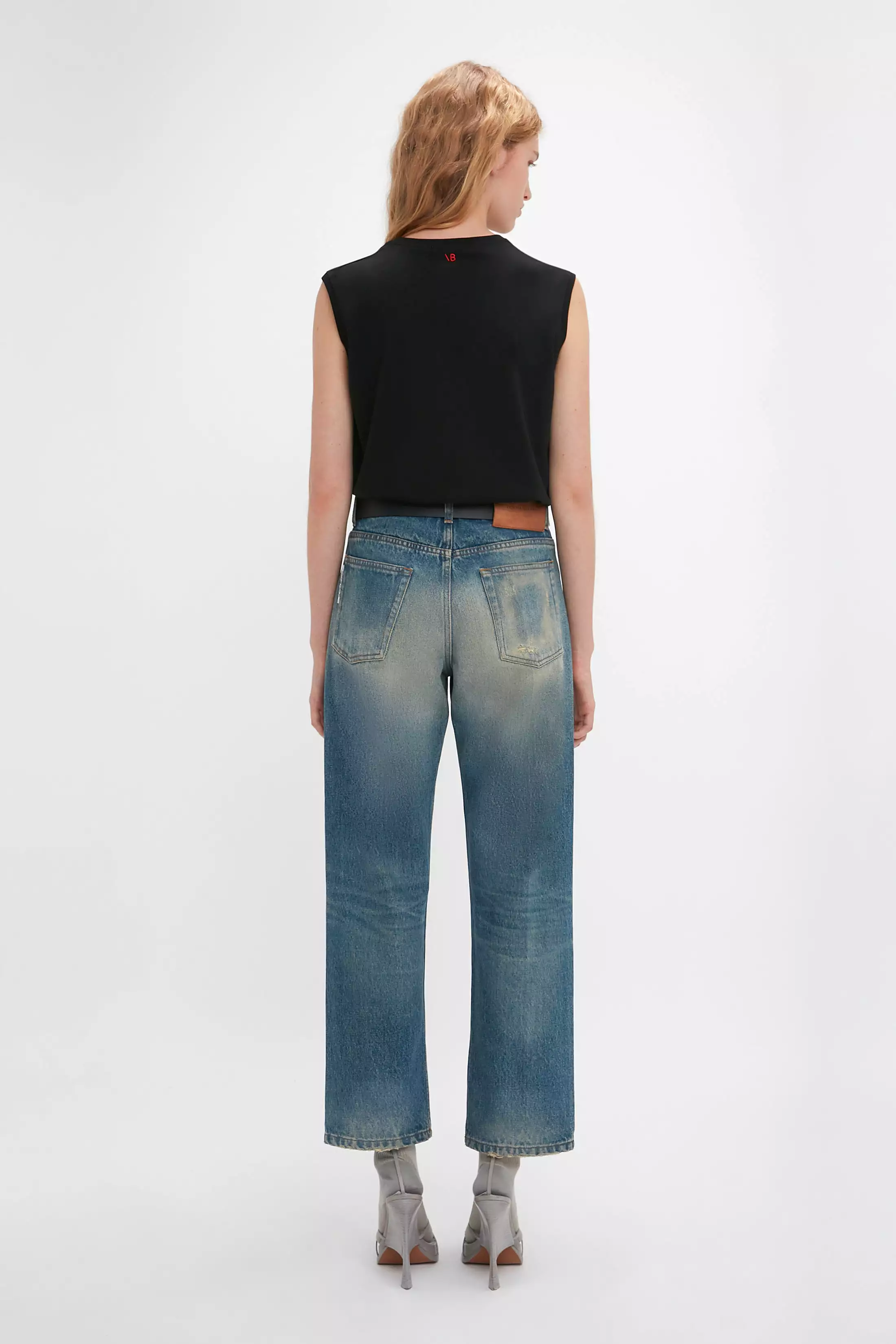 Relaxed Straight Leg Jean In Antique Indigo Wash