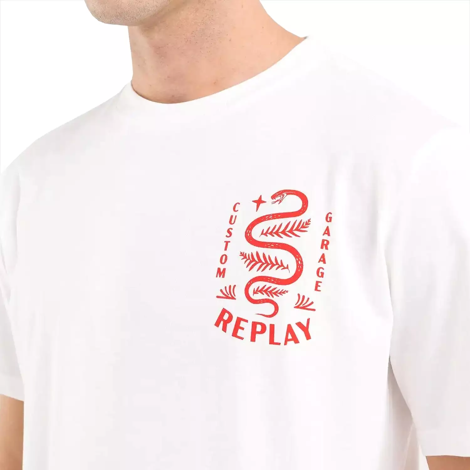 Replay Custom Garage Snake T-Shirt - White