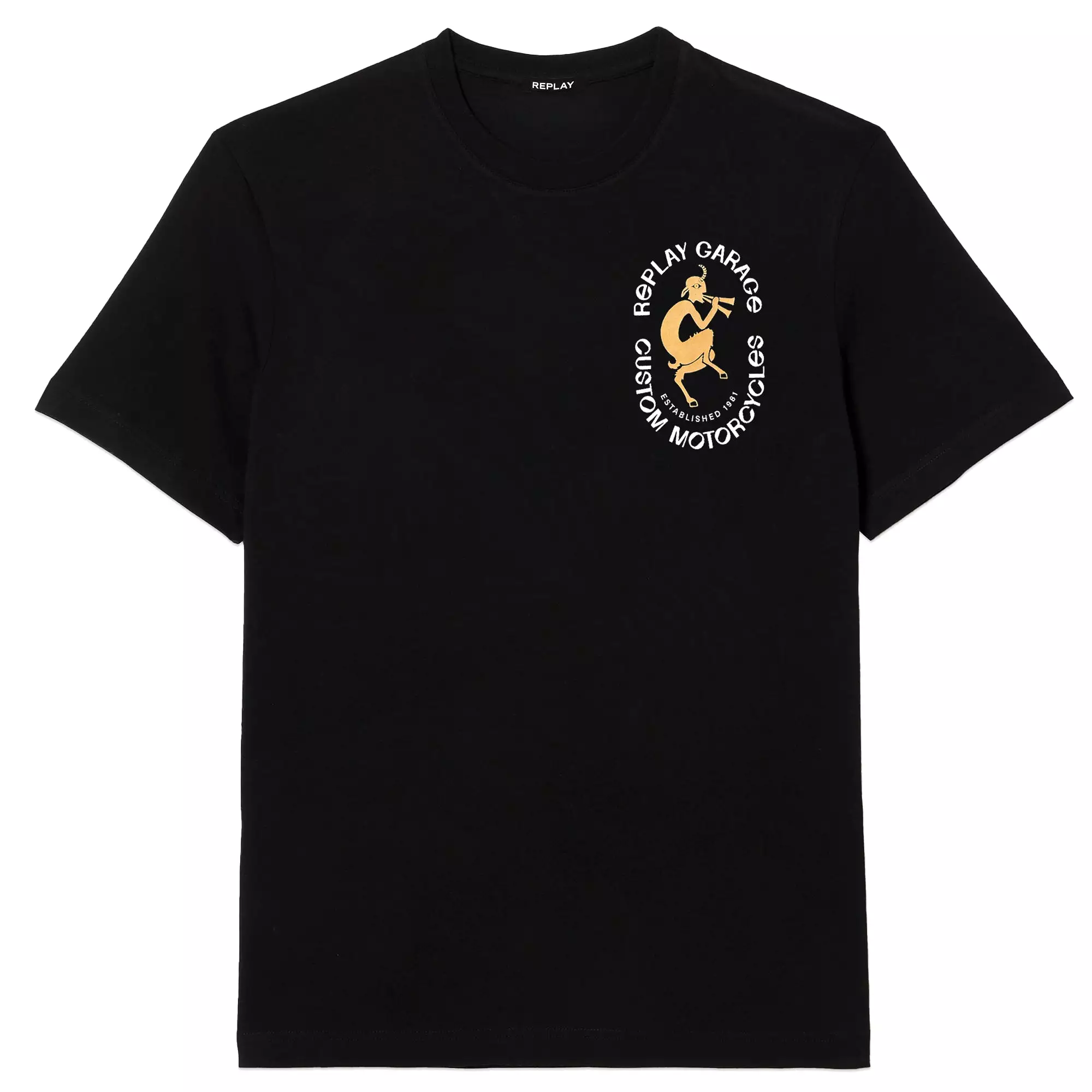 Replay Garage Custom Motorcycles T-Shirt - Black