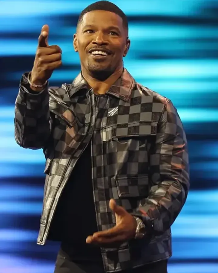 Show Beat Shazam Jamie Foxx Plaid Jacket - William Jacket