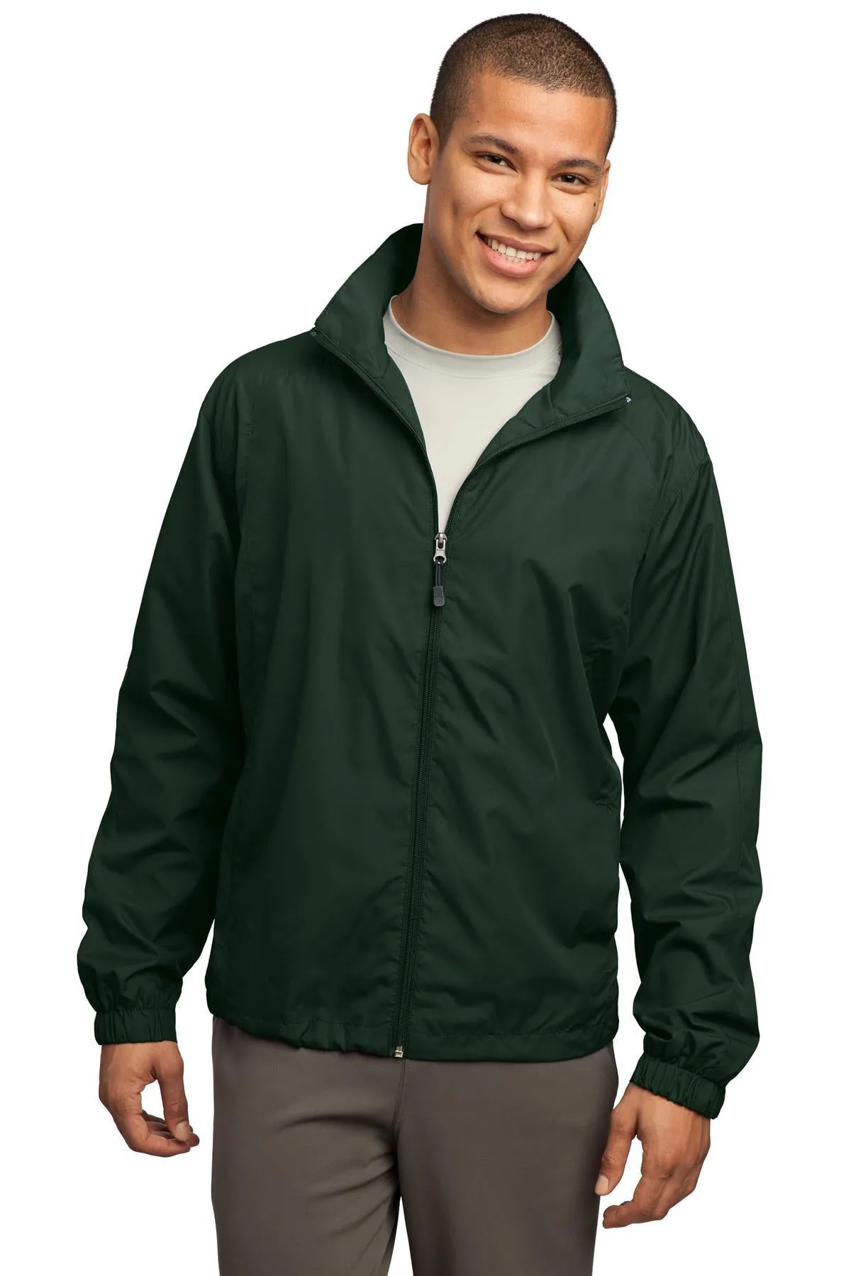 Sport-Tek Full-Zip Wind Jacket JST70 Forest Green