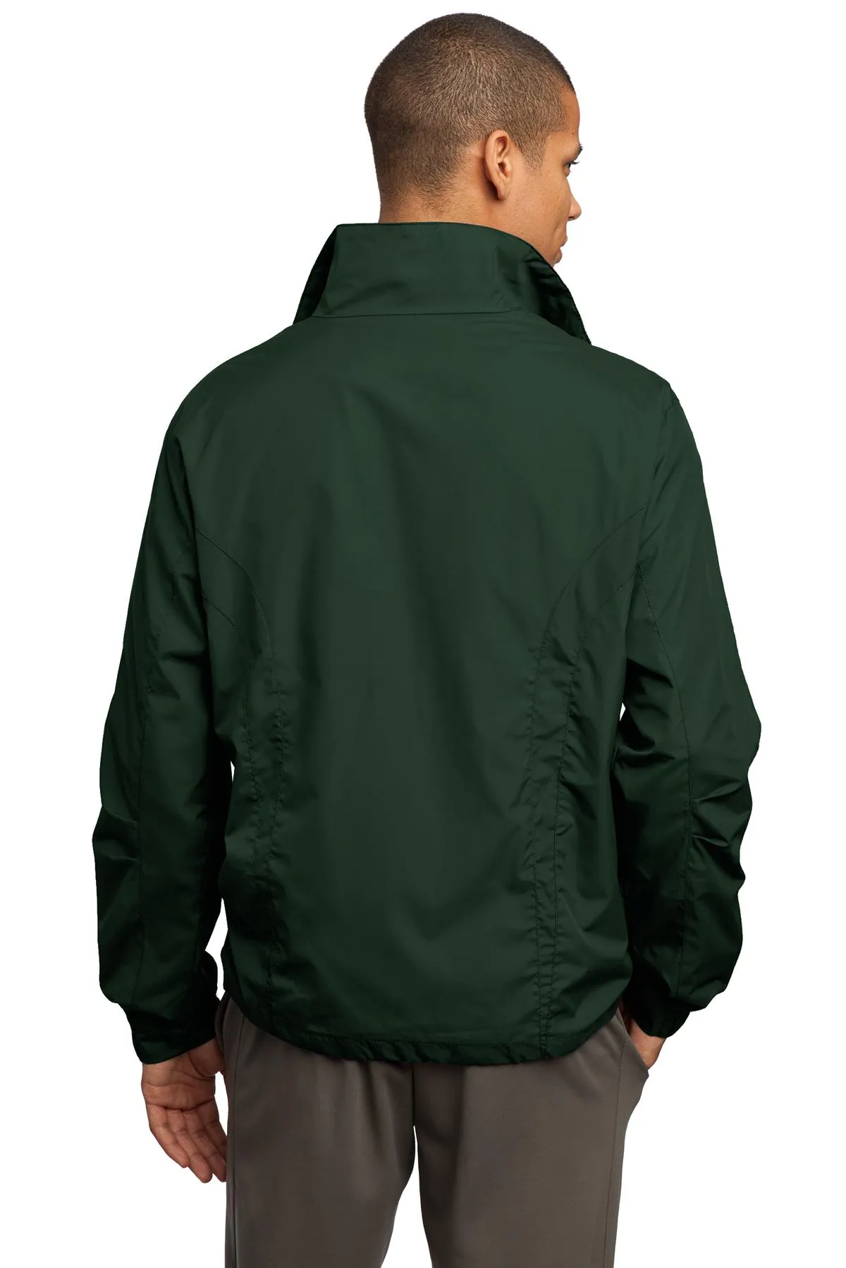 Sport-Tek Full-Zip Wind Jacket JST70 Forest Green