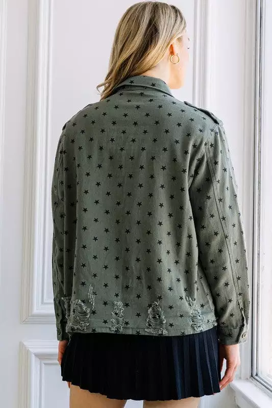 Star of the Show Distressed Jacket