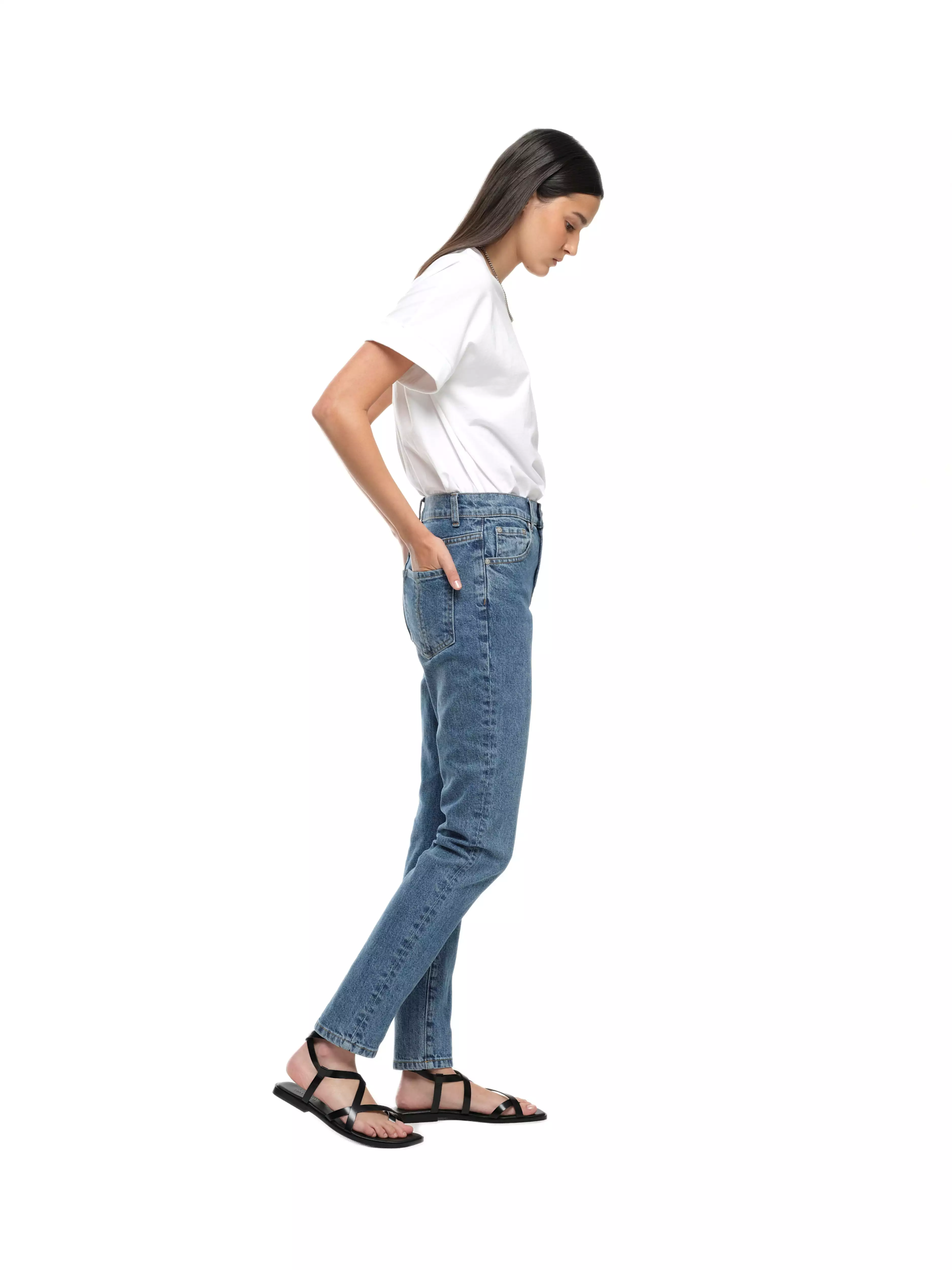 STRAIGHT LEG JEAN - MID INDIGO