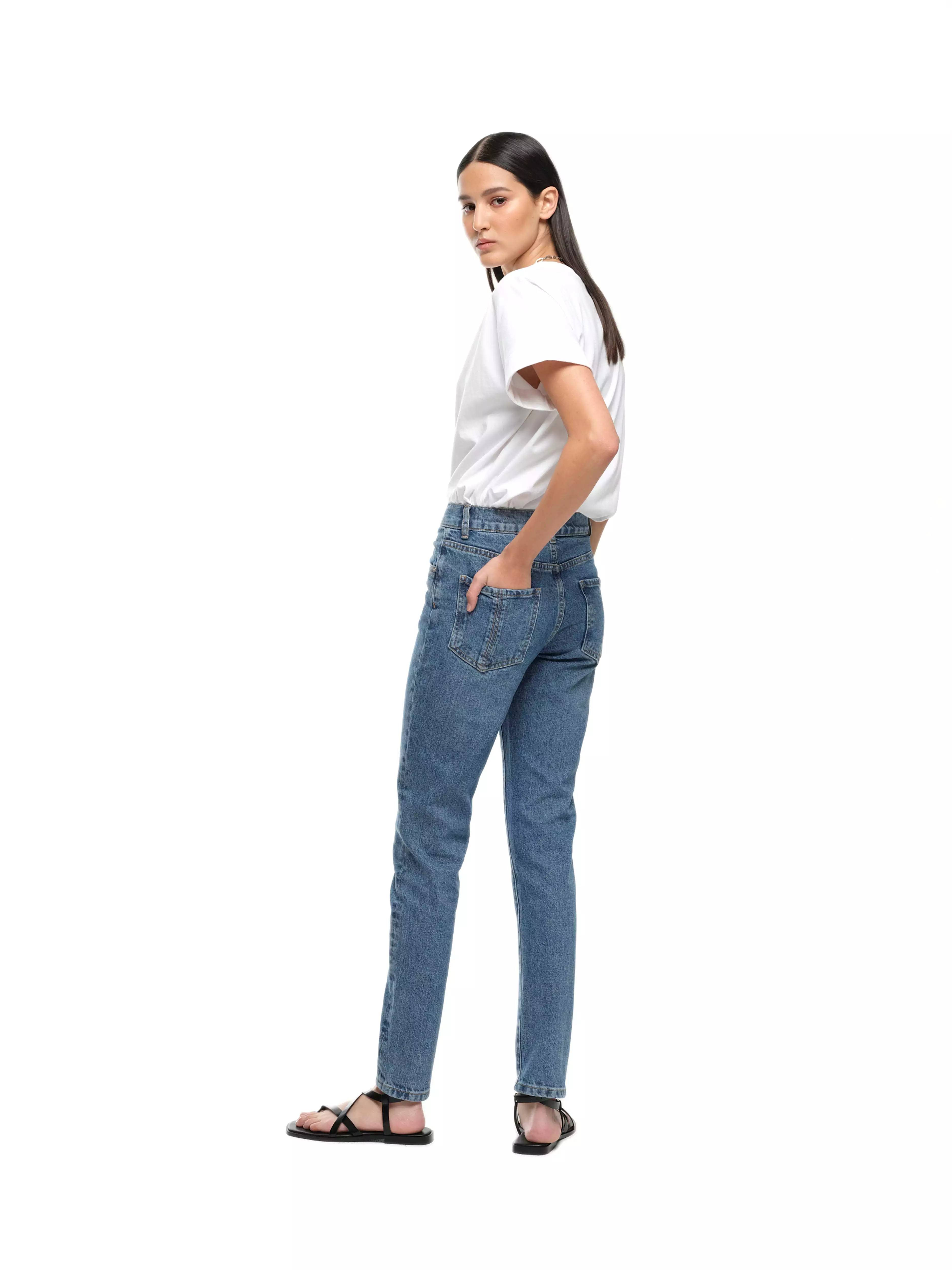 STRAIGHT LEG JEAN - MID INDIGO