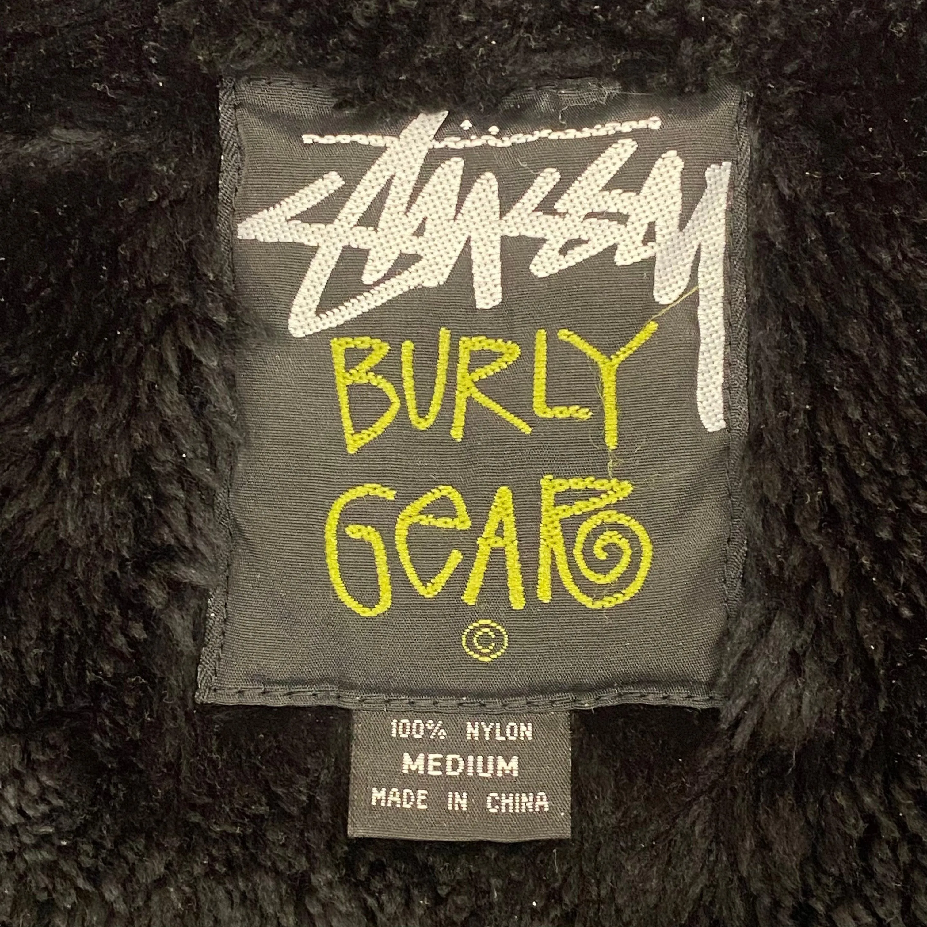 Stussy 90’s Star Nylon Fur Lined Coach Jacket - L/XL