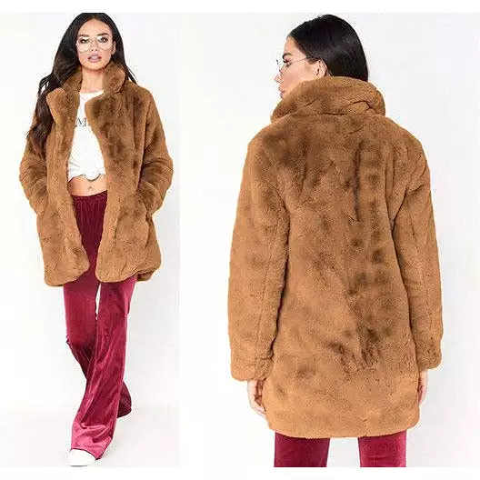 Stylish Fluffy Fur Jacket