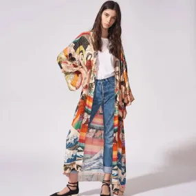 Summer  Fashion New Loose Long Cardigan Beach Jacket Sunscreen Clothing Cardigan Bikini Smock Swimsuit Nihaojewelry Wholesale