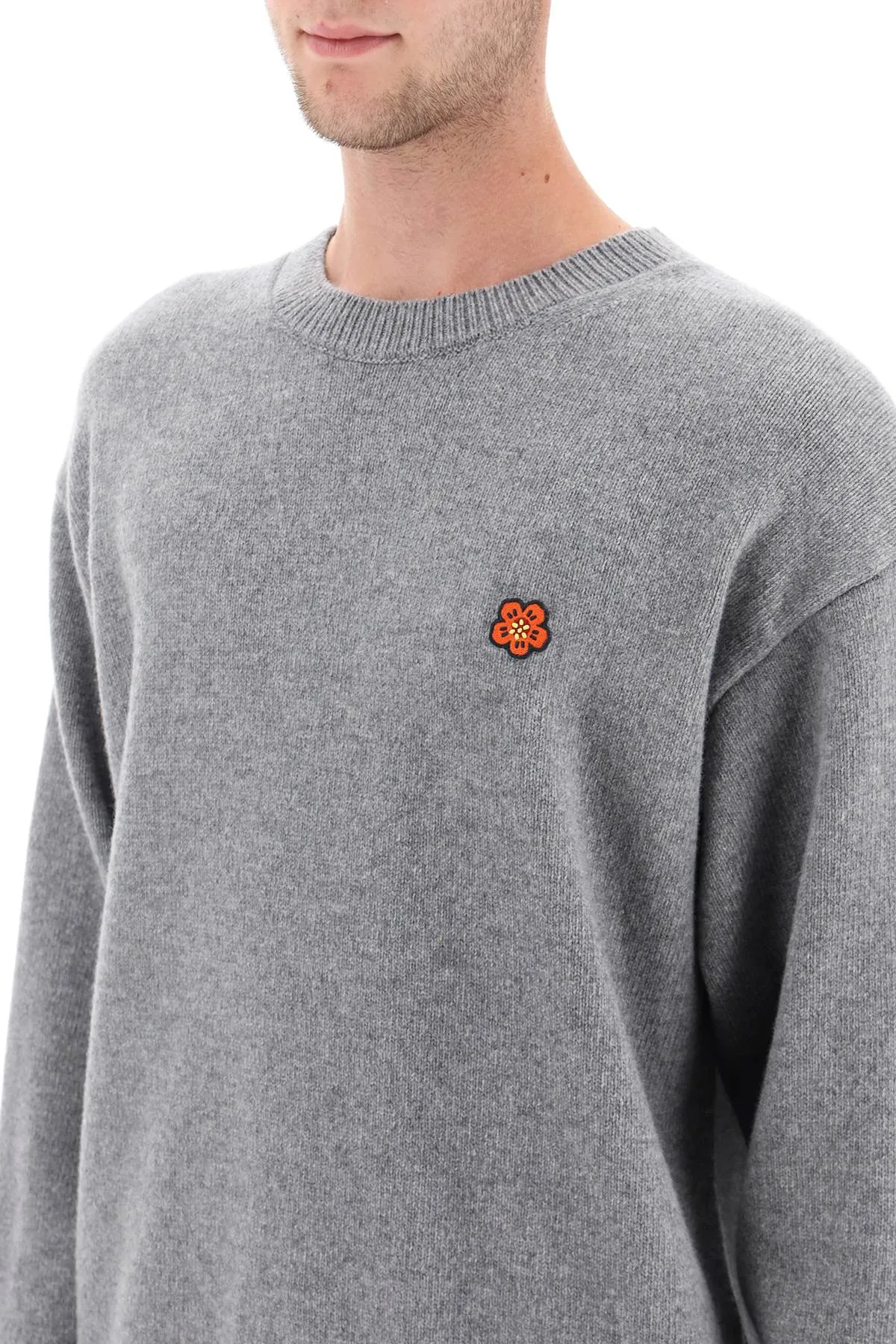 Sweater With Boke Flower Patch