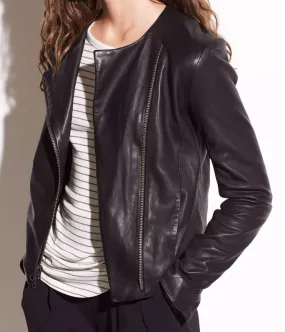 The Morning Show Reese Witherspoon Collarless Leather Jacket