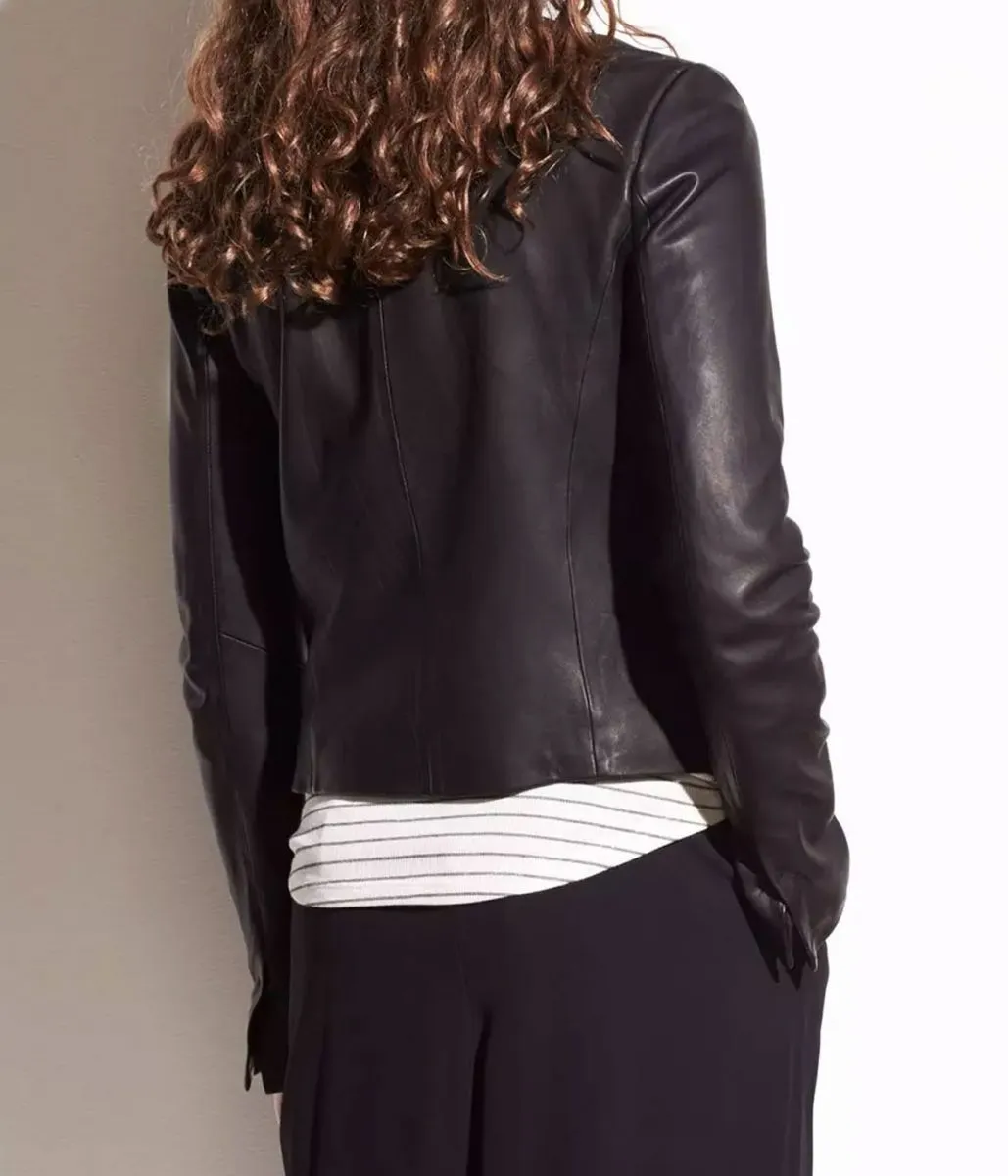 The Morning Show Reese Witherspoon Collarless Leather Jacket