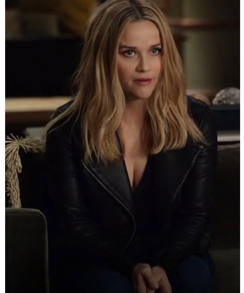 The Morning Show Reese Witherspoon Collarless Leather Jacket