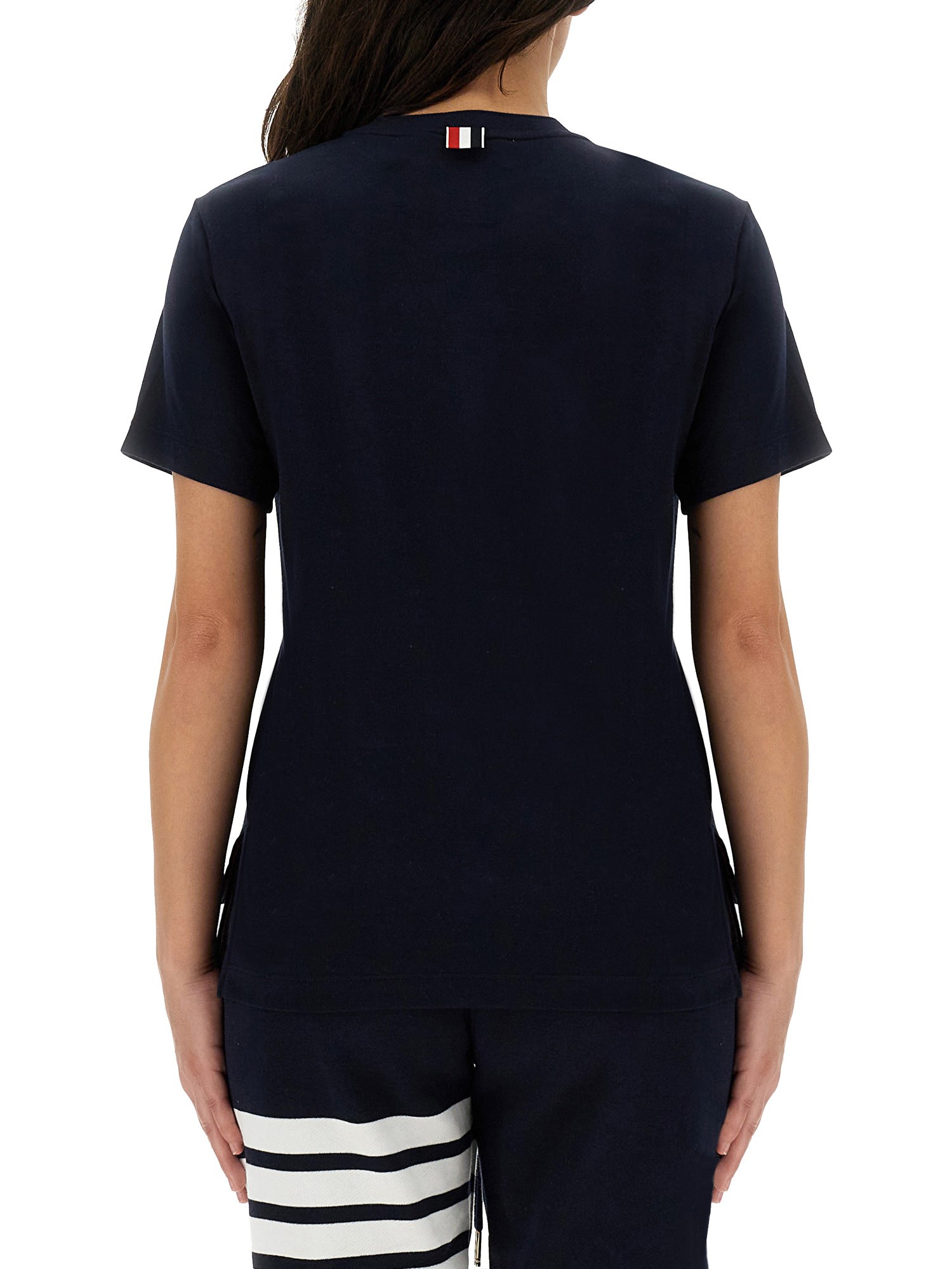 THOM BROWNE    COTTON T-SHIRT