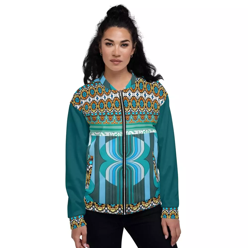 Turquoise Tonight Unisex Bomber Jacket