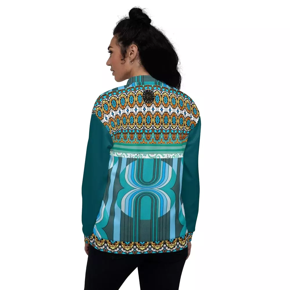 Turquoise Tonight Unisex Bomber Jacket