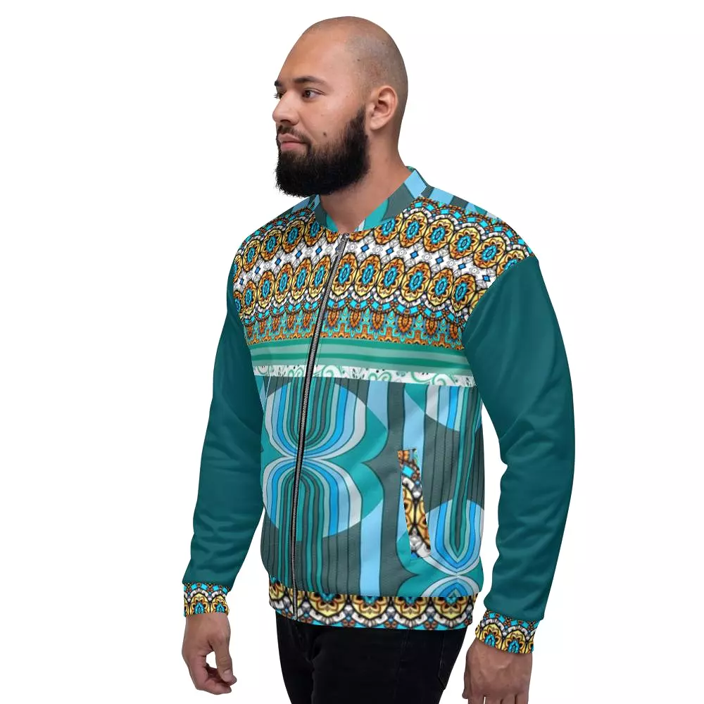 Turquoise Tonight Unisex Bomber Jacket