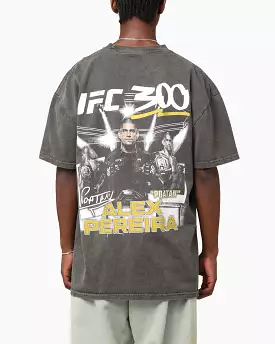 UFC By Culture Kings Alex Poatan Pereira 300 Heavyweight T-Shirt Black Wash