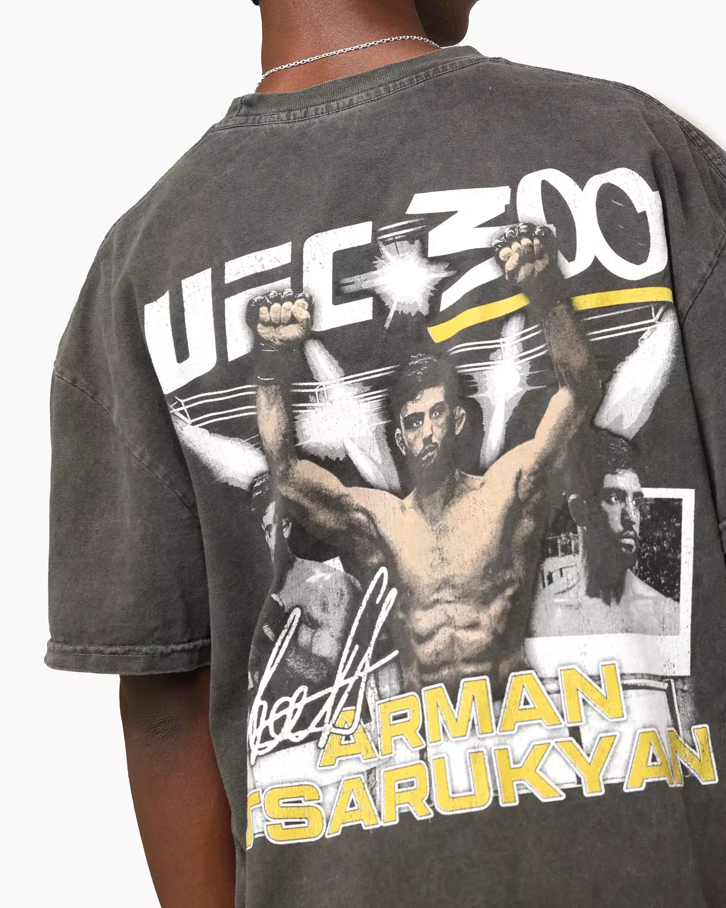 UFC By Culture Kings Arman Ahalkalakets Tsarukyan 300 Heavyweight T-Shirt Black Wash