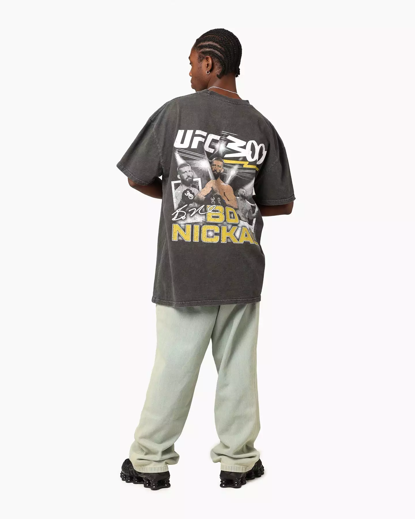 UFC By Culture Kings Bo Nickal 300 Heavyweight T-Shirt Black Wash