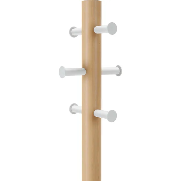 Umbra Pillar Stool/Coat Rack, White/Natural