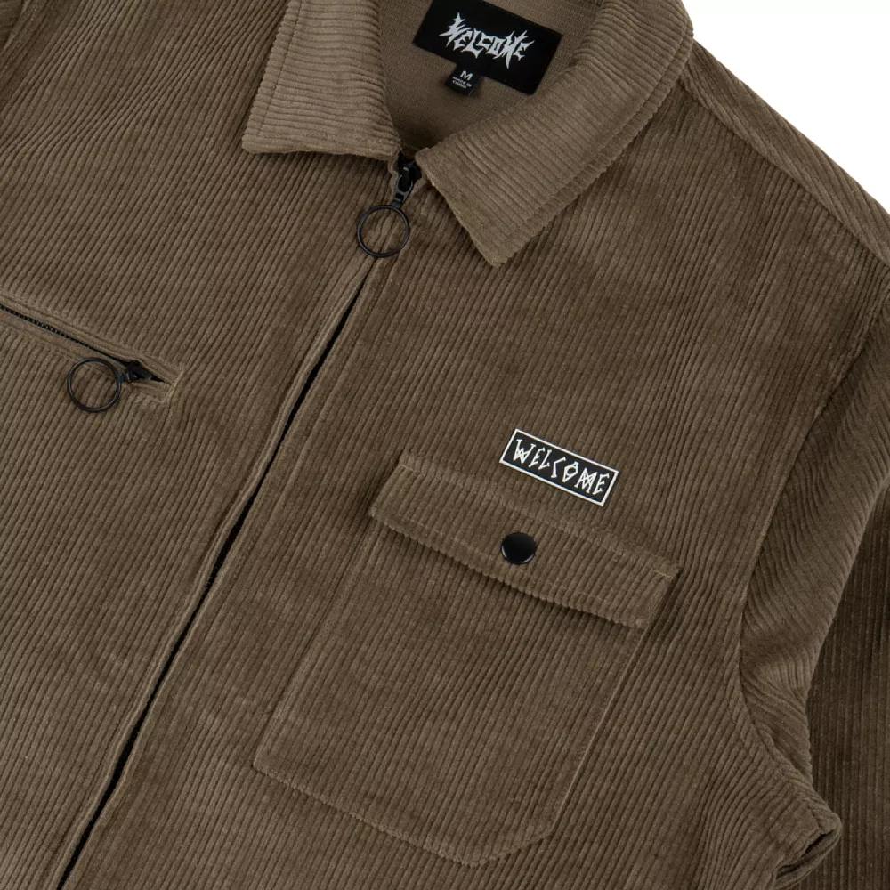 Welcome Hydra Corduroy Zip Jacket Stone