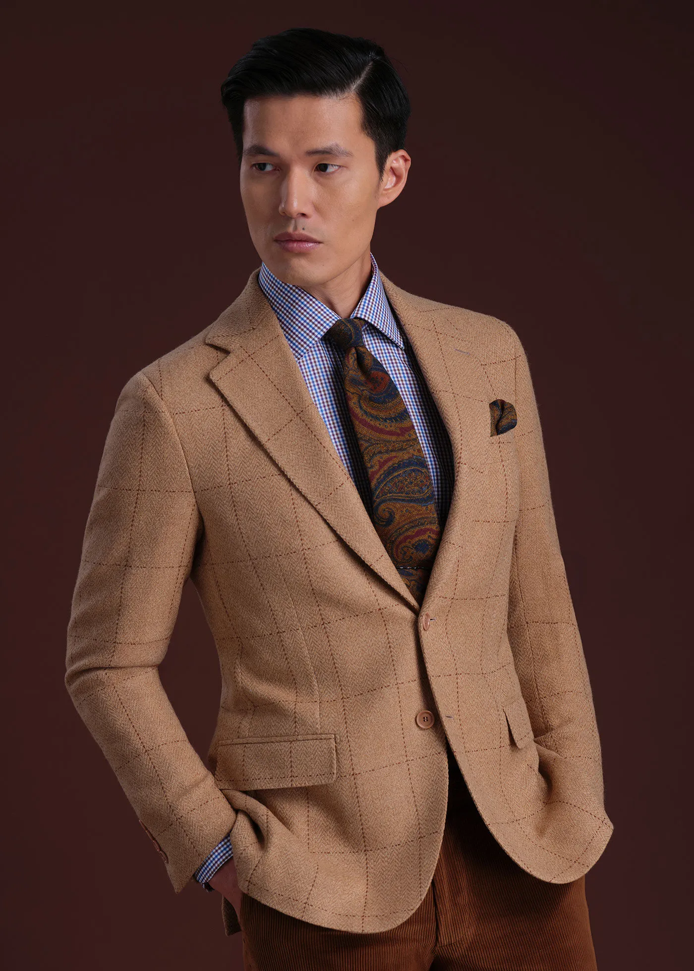 Wool Windowpane Jacket