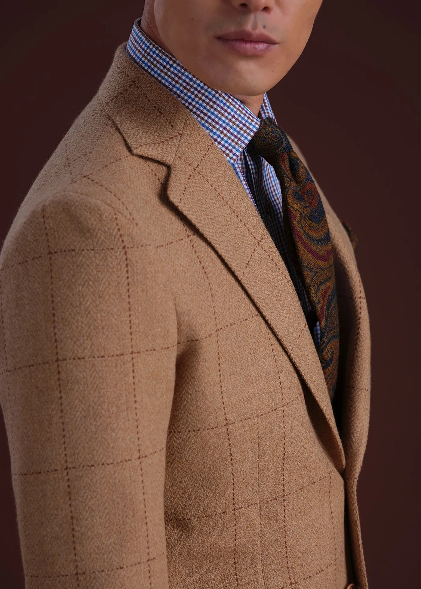 Wool Windowpane Jacket