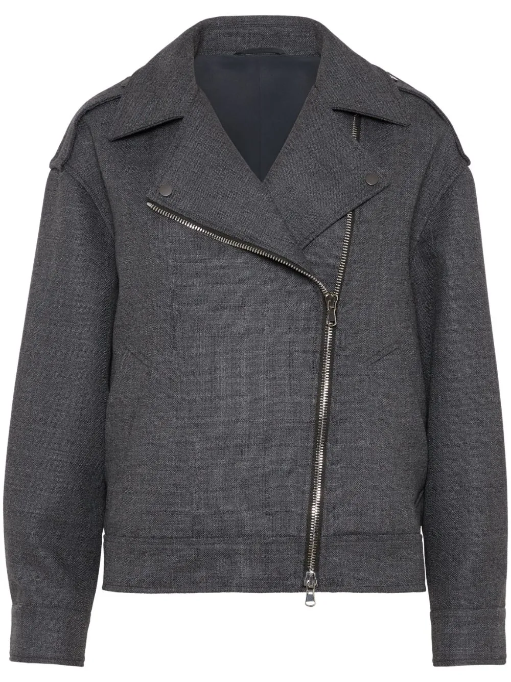 WOOL ZIPPED JACKET