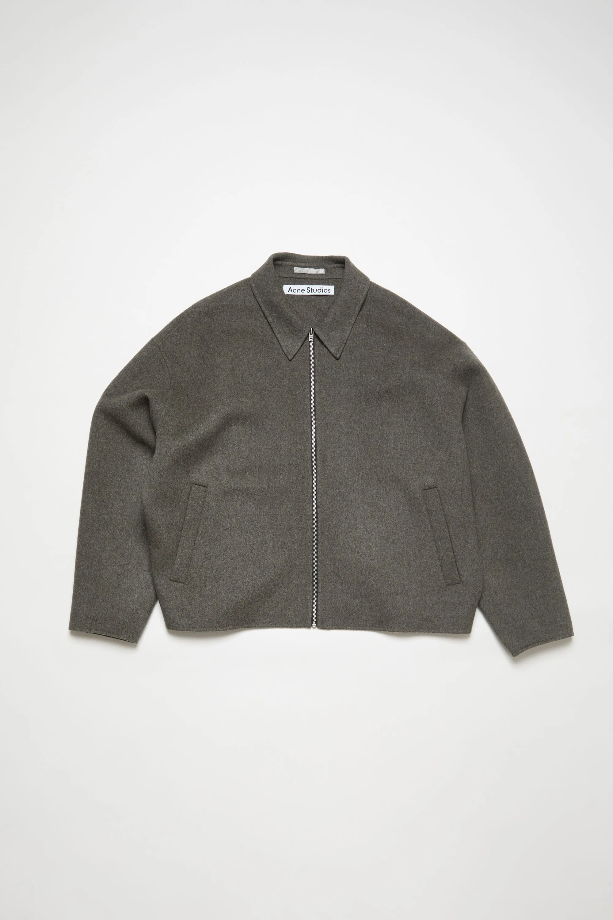 Wool zipper jacket