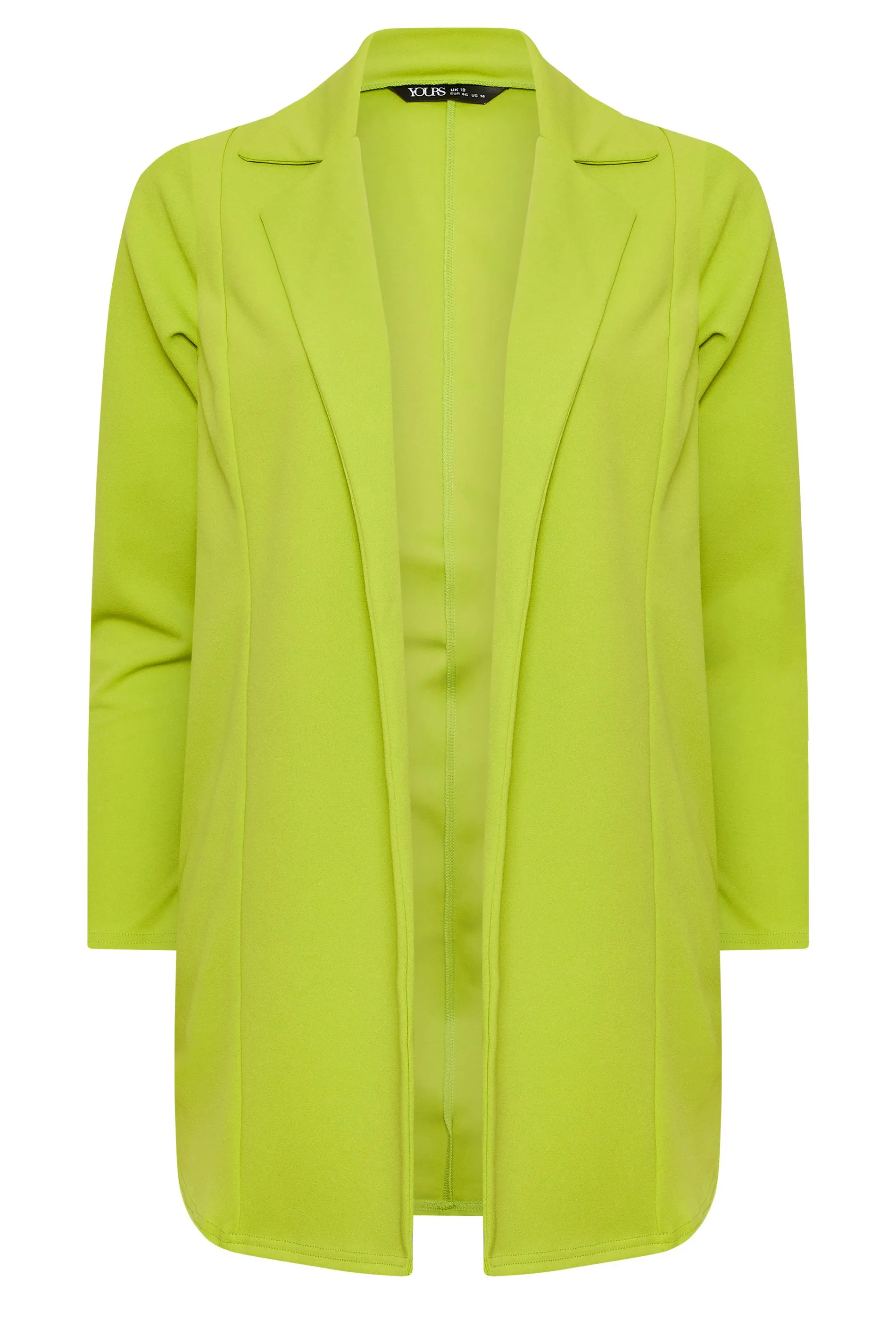 YOURS Curve Green Scuba Blazer